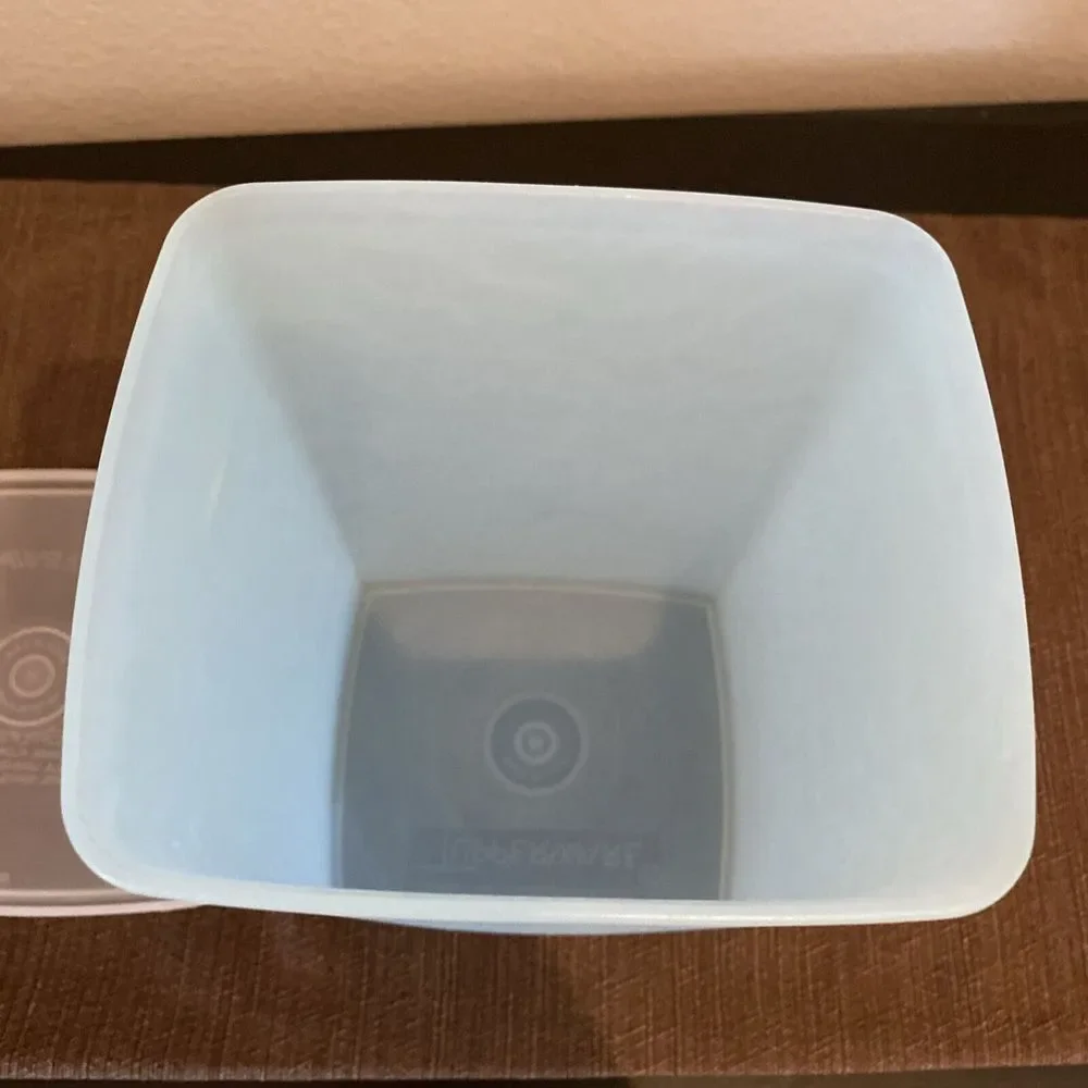 Vintage Tupperware  Square Blue‎ Freezer Storage Container #1311 #310 6 x 5 x 4